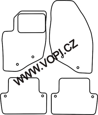 Textil-Autoteppiche Volvo V/S 70 1996 - 2007 Carfit (5015)